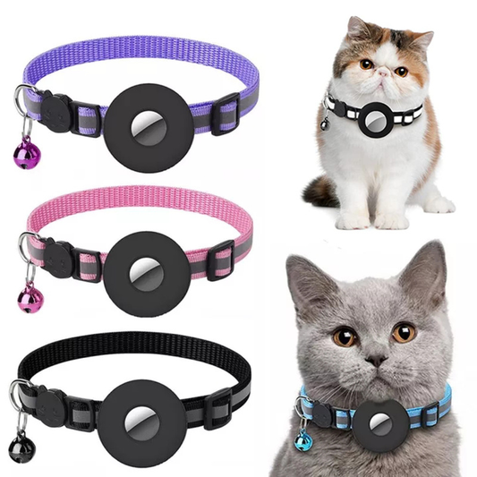 👉 ourcarts™ Airtag Pet Collar – Waterproof Reflective Tracker Holder for Dogs & Cats